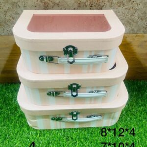 Beige pink Hamper Boxes (3pc set)