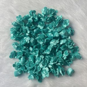Ocean green satin flower (100 pieces)