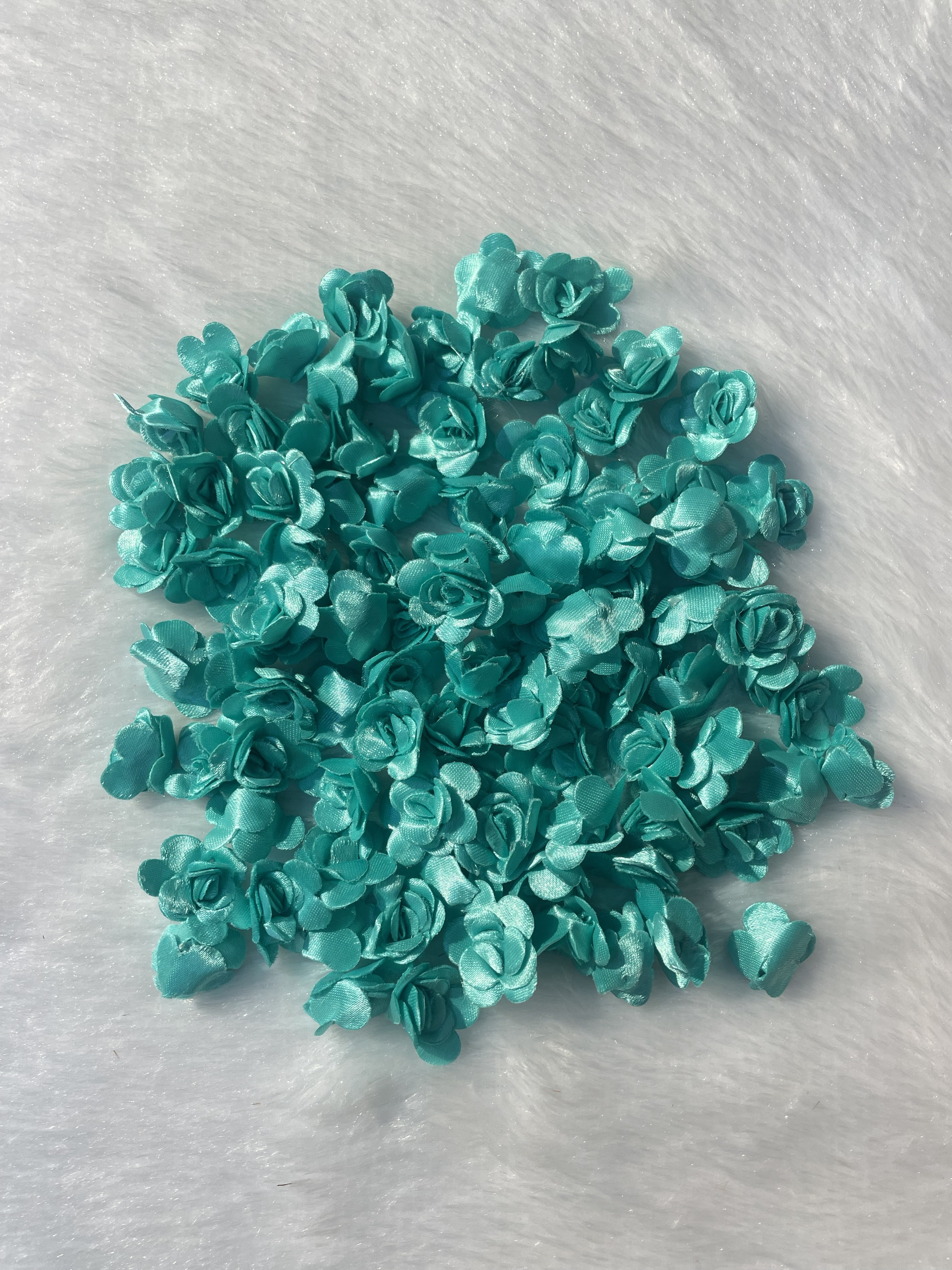 Ocean green satin flower (100 pieces)