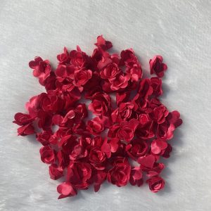 Red satin flower (100 pieces)
