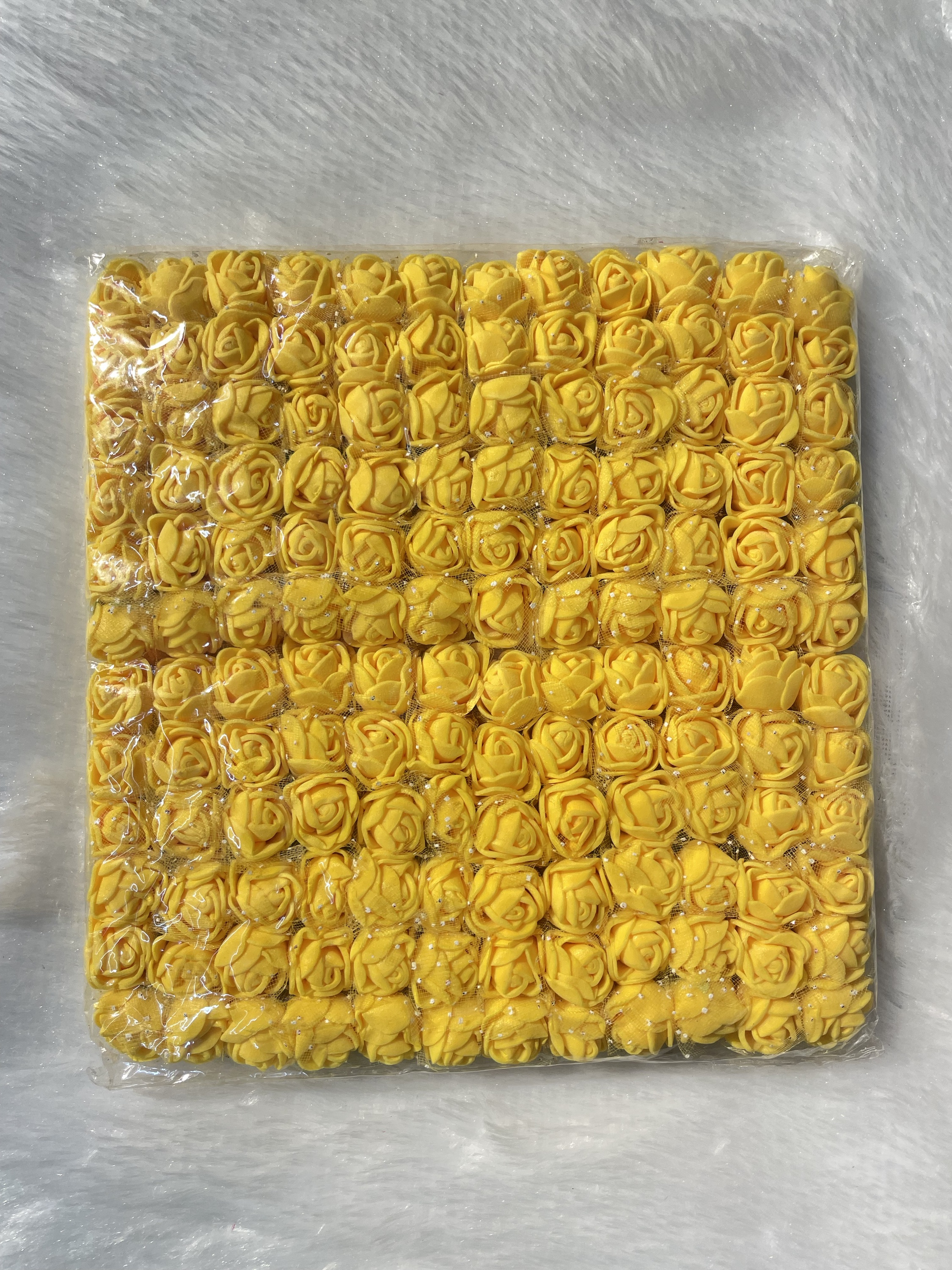 Yellow foam flower (144 pieces) Size-1.5cm