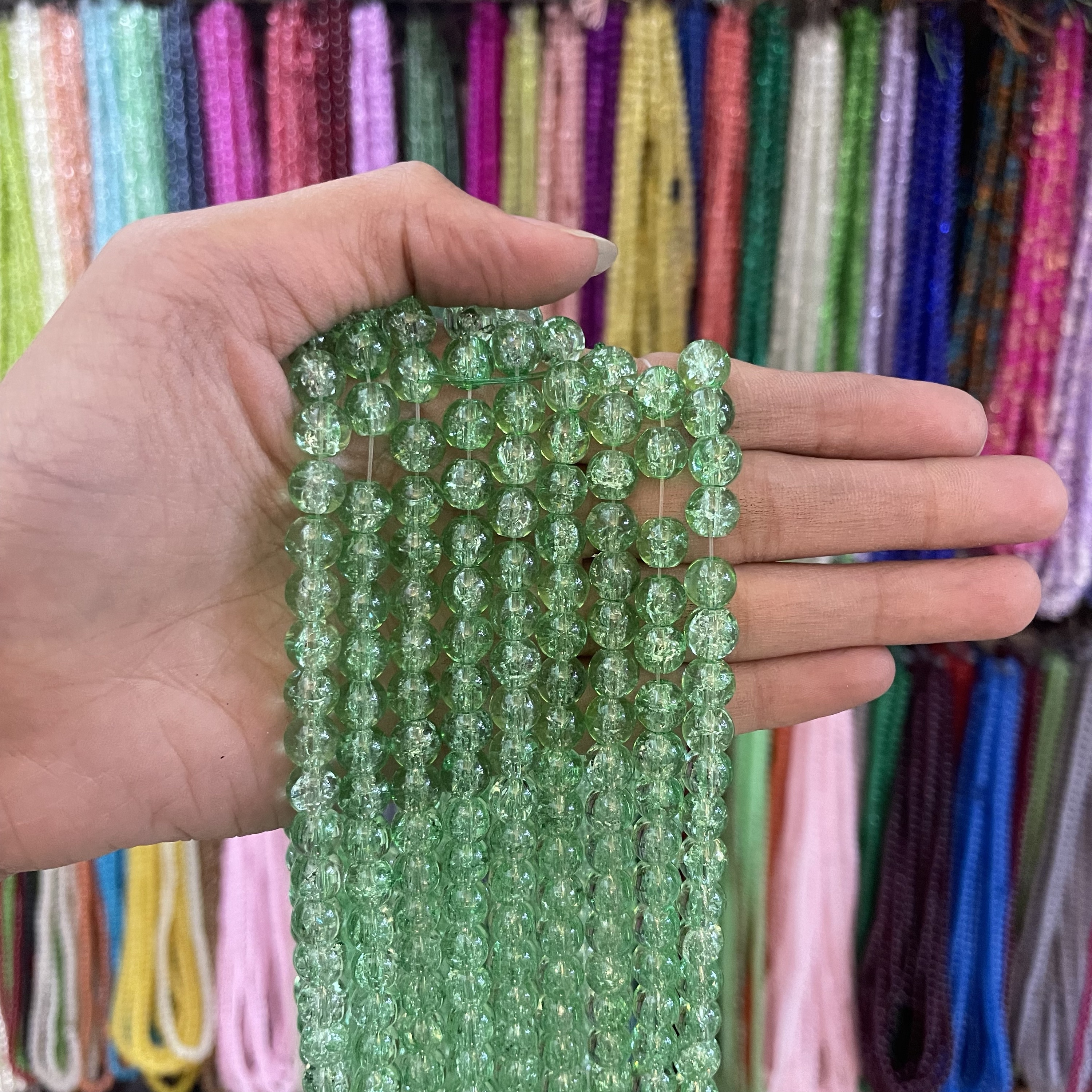 Light green crackle 1 line (8mm)
