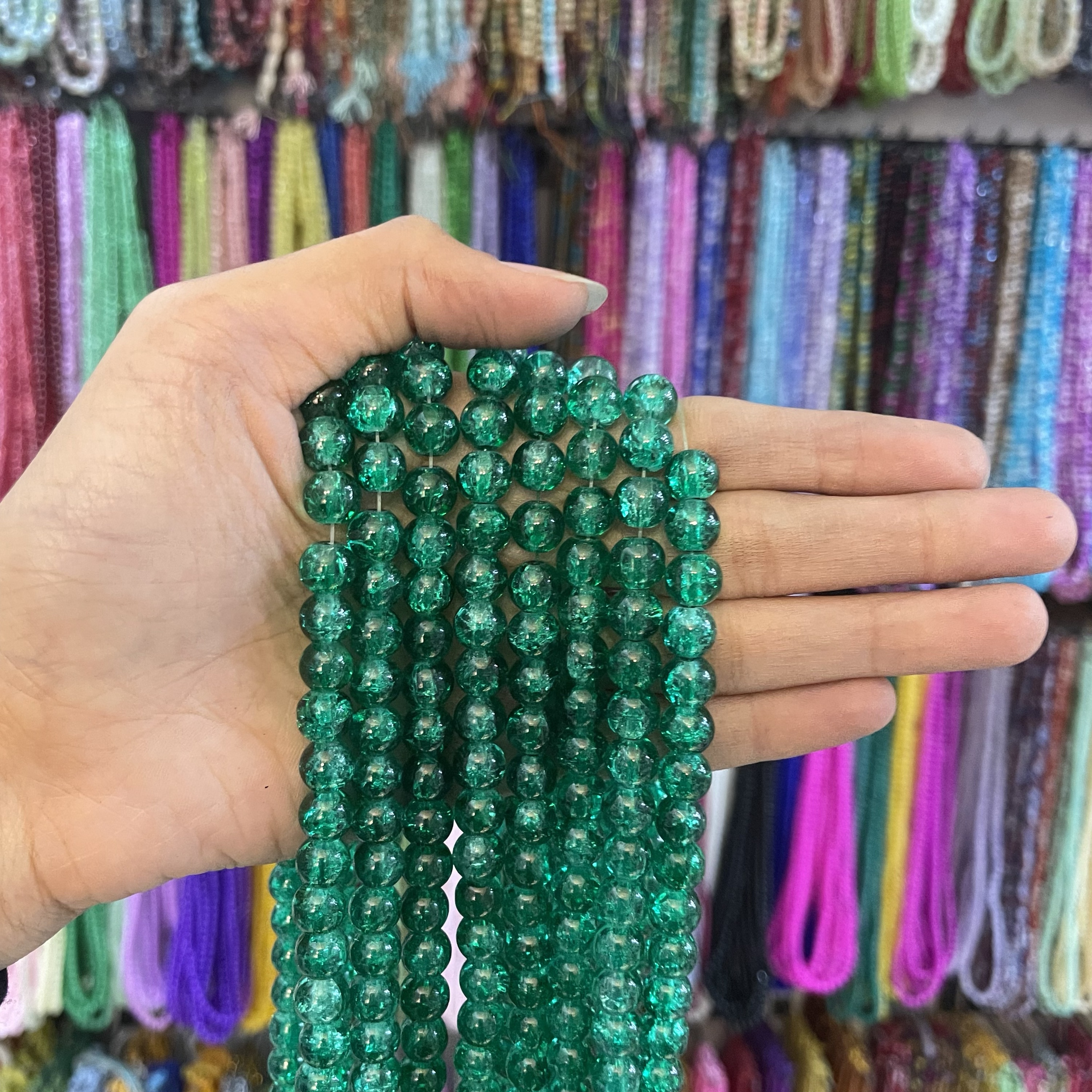 Dark green crackle 1 line (8mm)