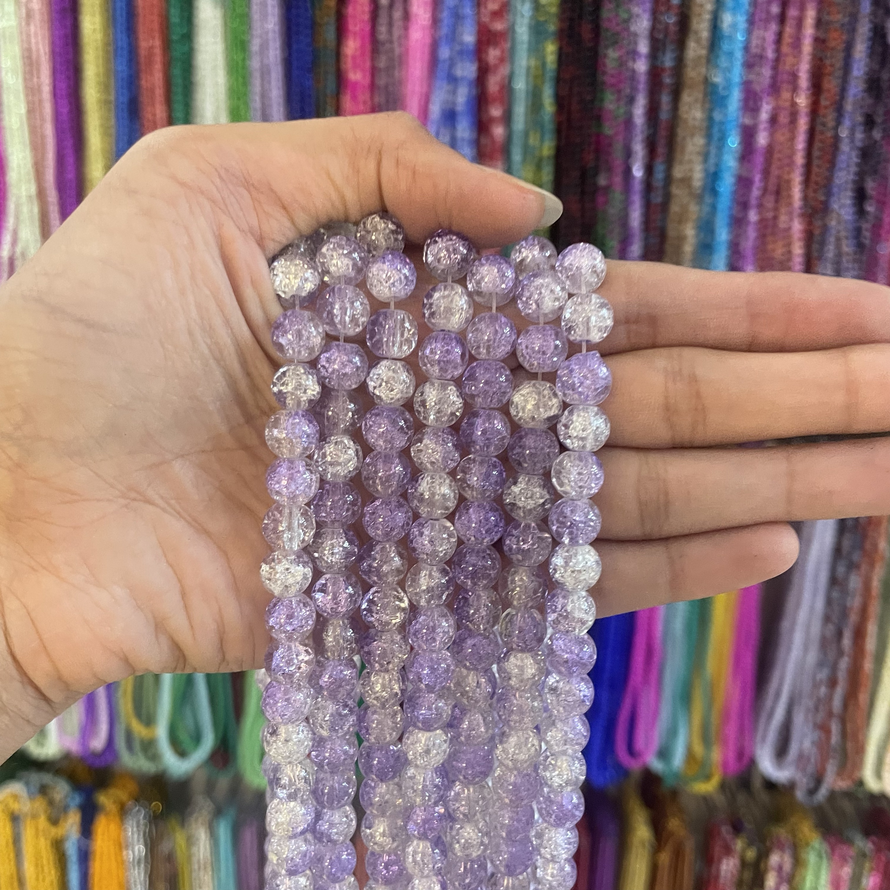 Lavender & white (1 line)