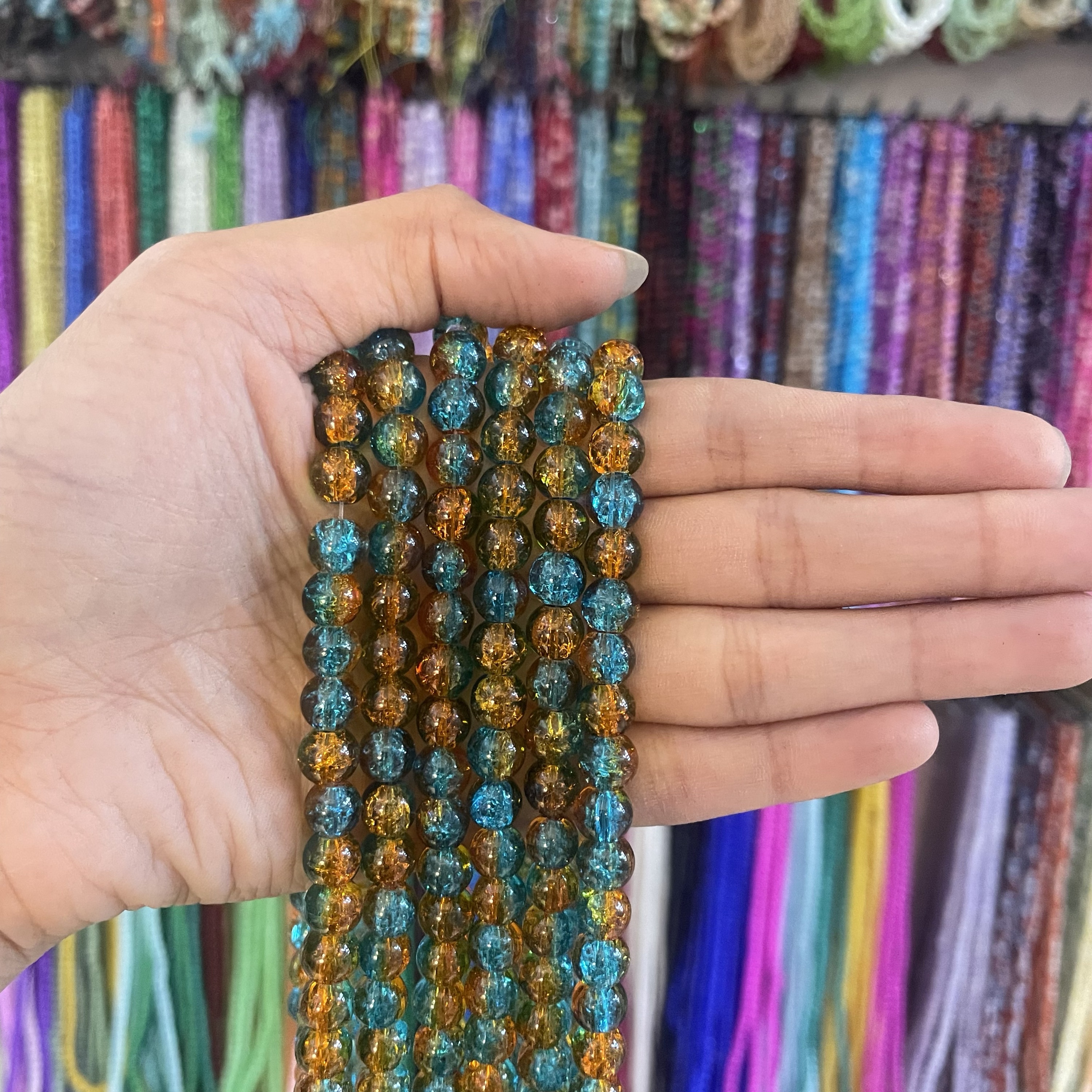 Brown & blue (1 line)