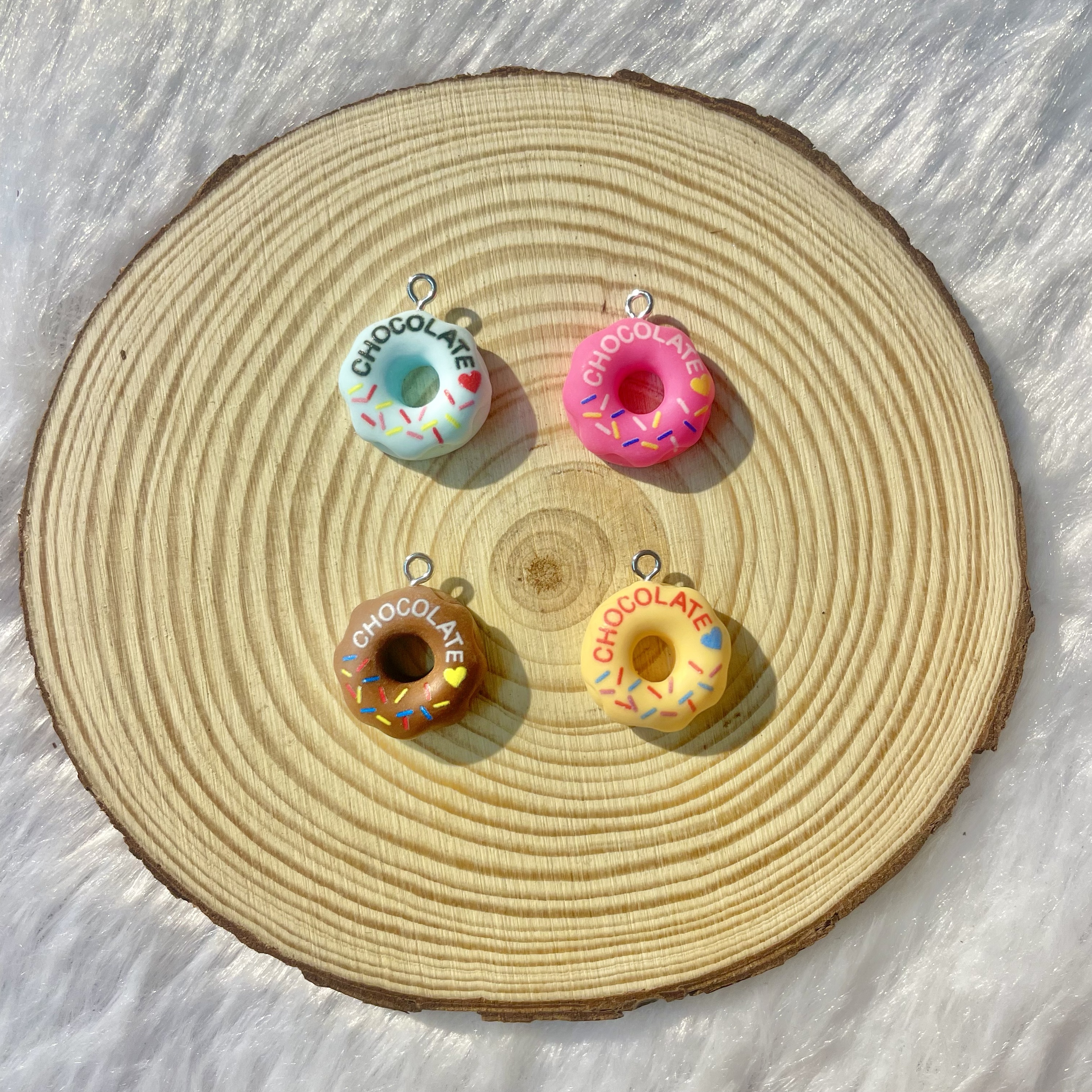 Miniature donut charm