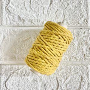 Yellow macrame thread