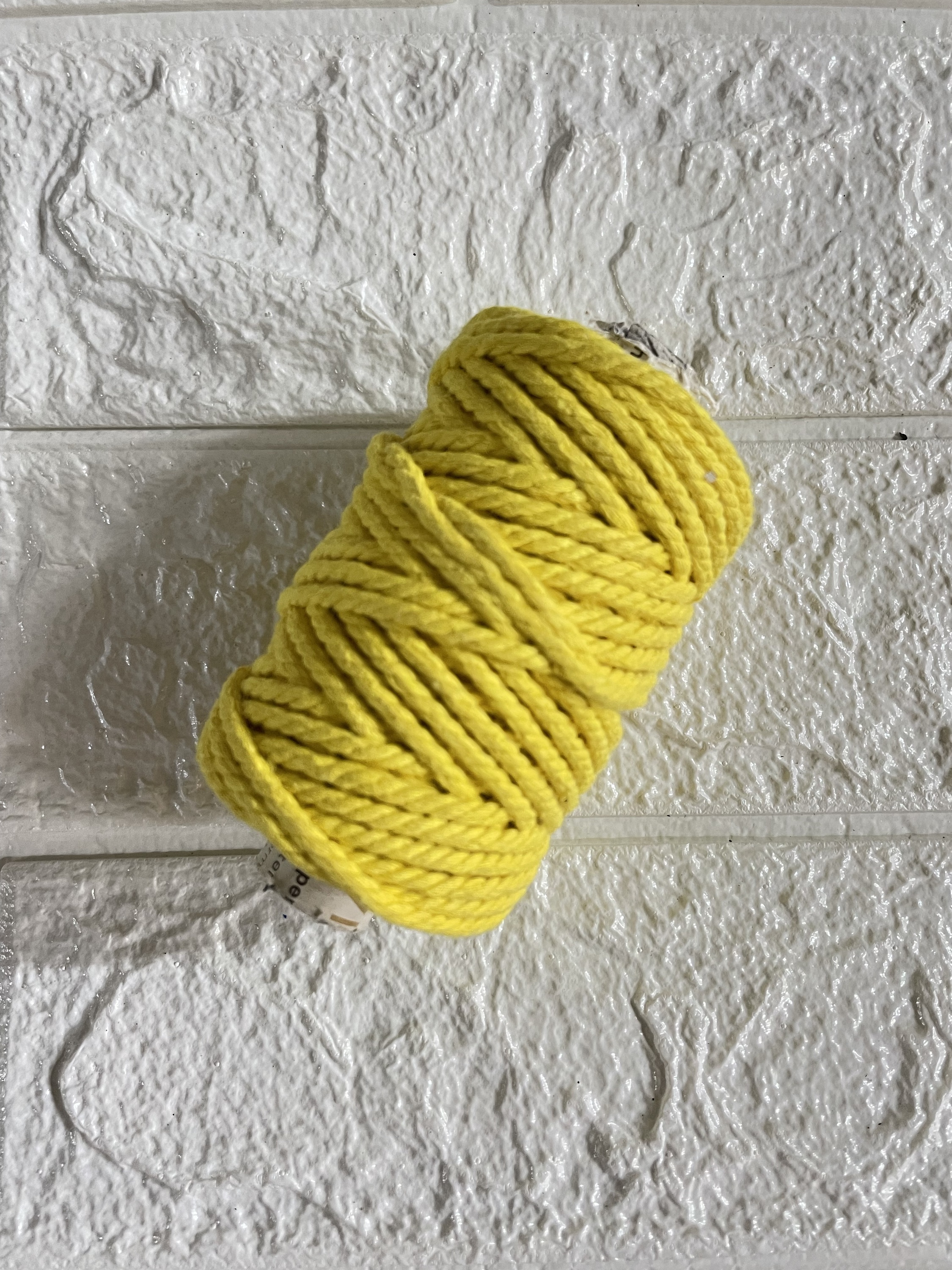 Bright yellow Macrame thread