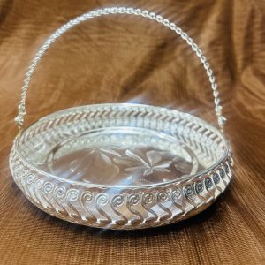German silver plate round 8 inches