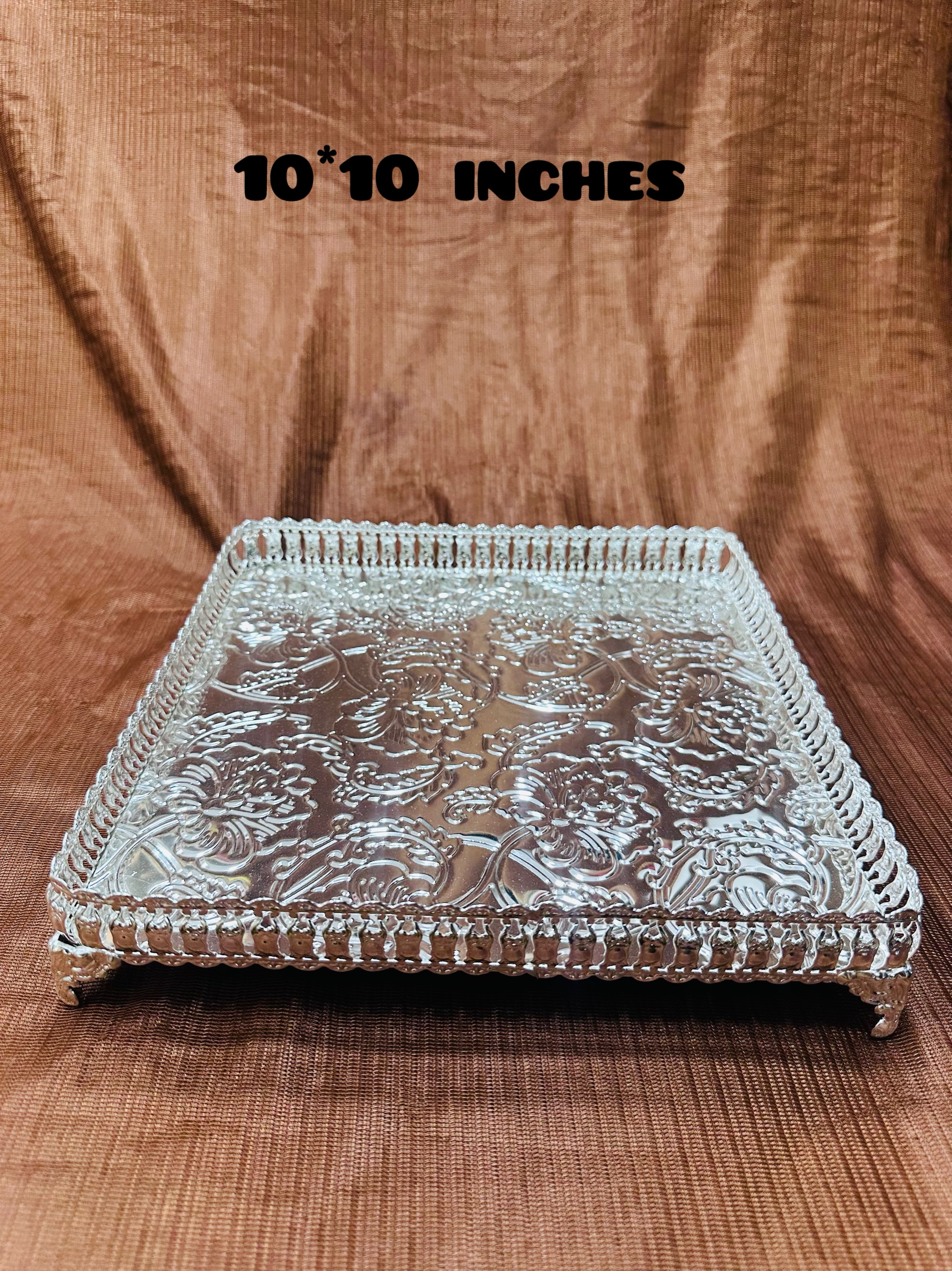 Square German silver plate