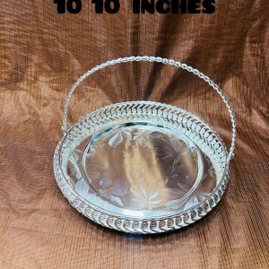 Round medium German silver plate