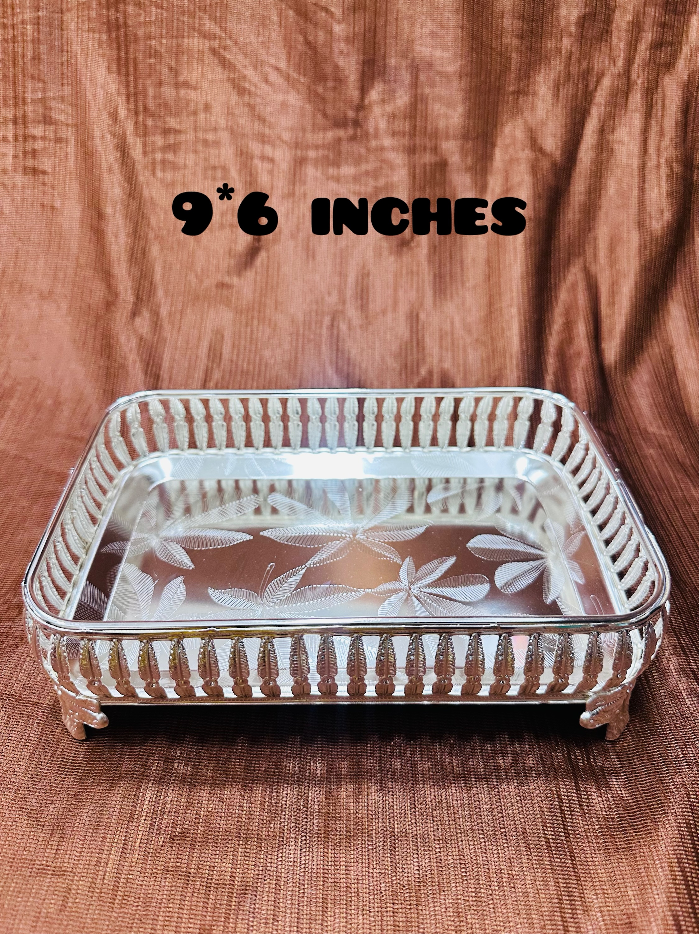 German silver plate with stand