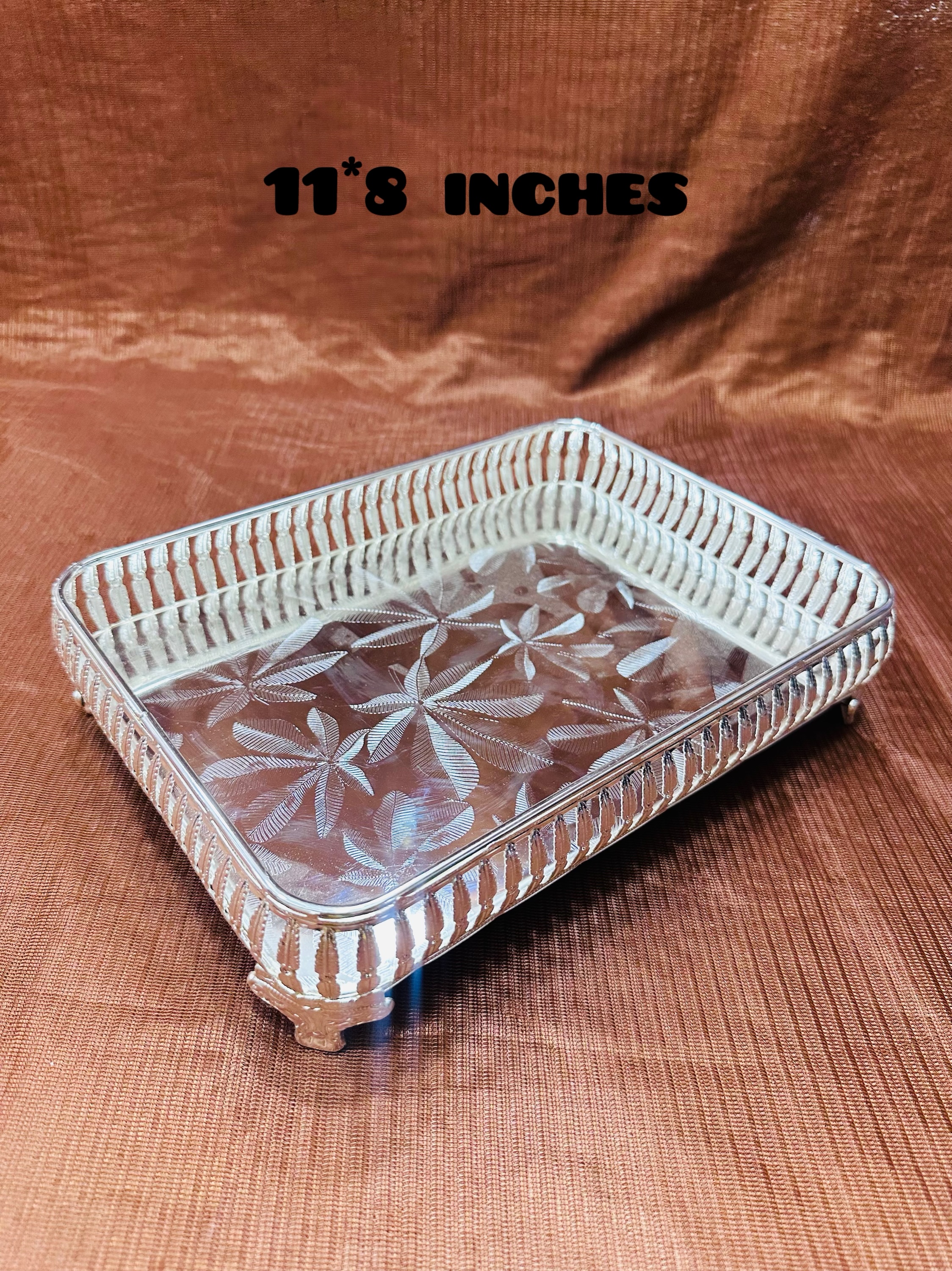 Rectangle medium german silver plate