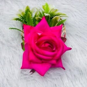 Velvet Brouch rose single peice ( pink)