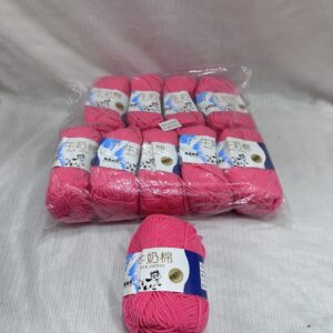 Pure cotton milk yarn Pink (single Roll)