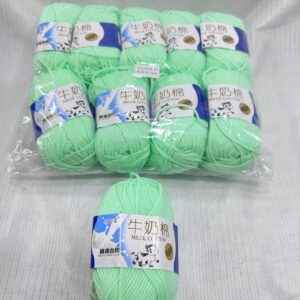 Pure cotton milk yarn Mint Green single roll)