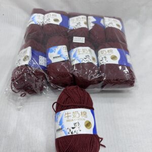 Pure cotton Milk yarn Burgundy (single roll)