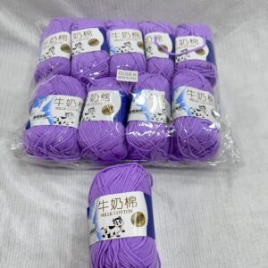 Pure cotton milk yarn PURPLE ( single peice)