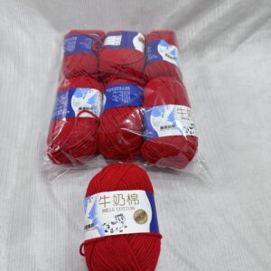 Pure cotton milk yarn RED (single roll )
